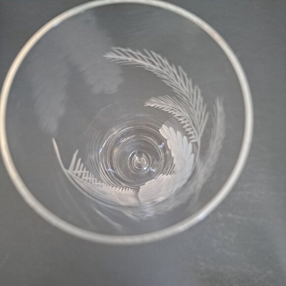 Etched Pinecone Champagne Flute 9.5" Tall Winter Holiday Stemware Elegant Glass - Picture 3 of 15